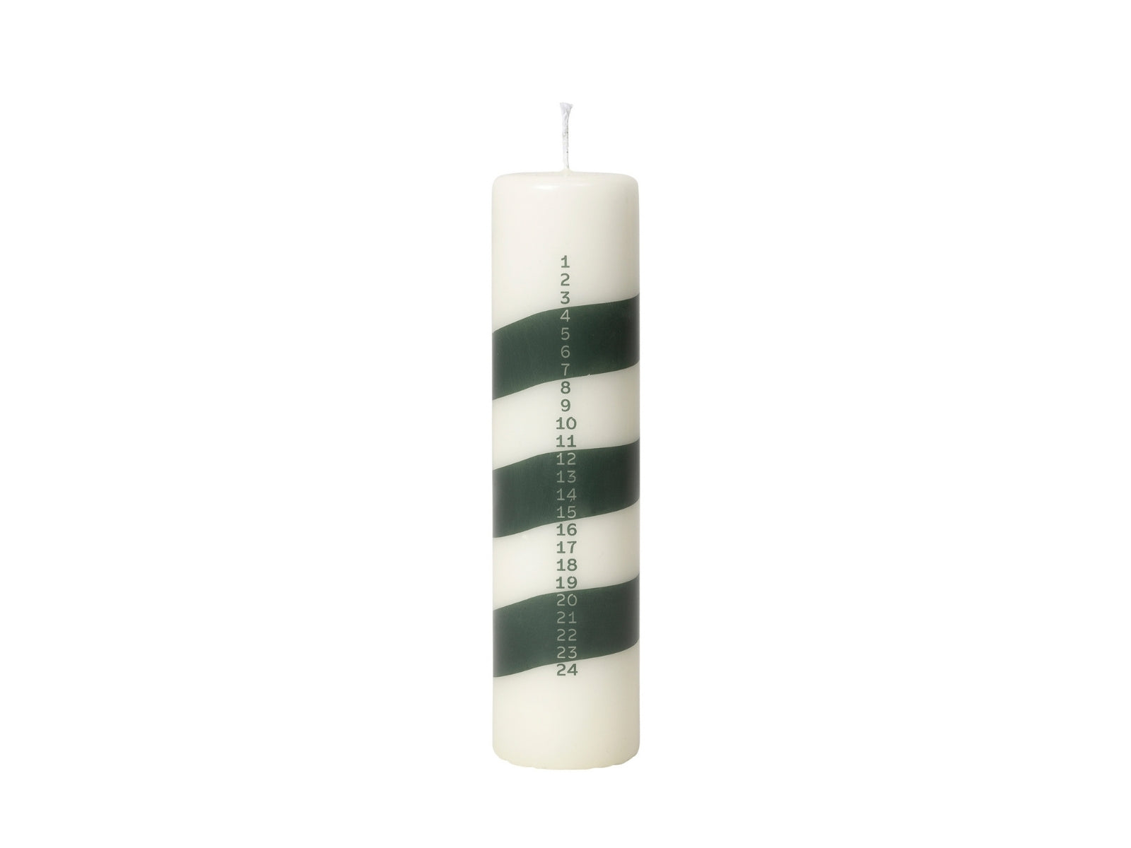 Broste Copenhagen Linea Kalenderlicht off white/dark green 20cm - Produktbild 1