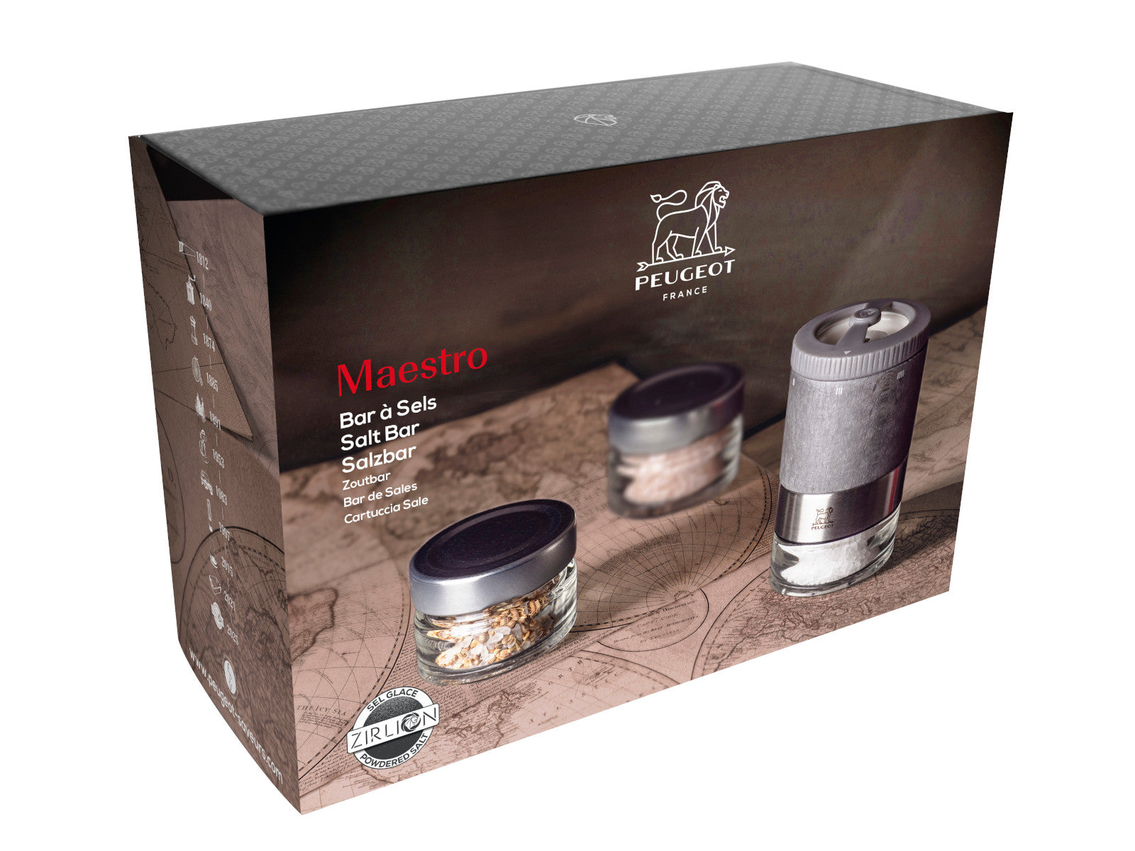 PEUGEOT MAESTRO Salzbar u'Select Z heller graphit 10 cm Geschenkset Freisteller 1