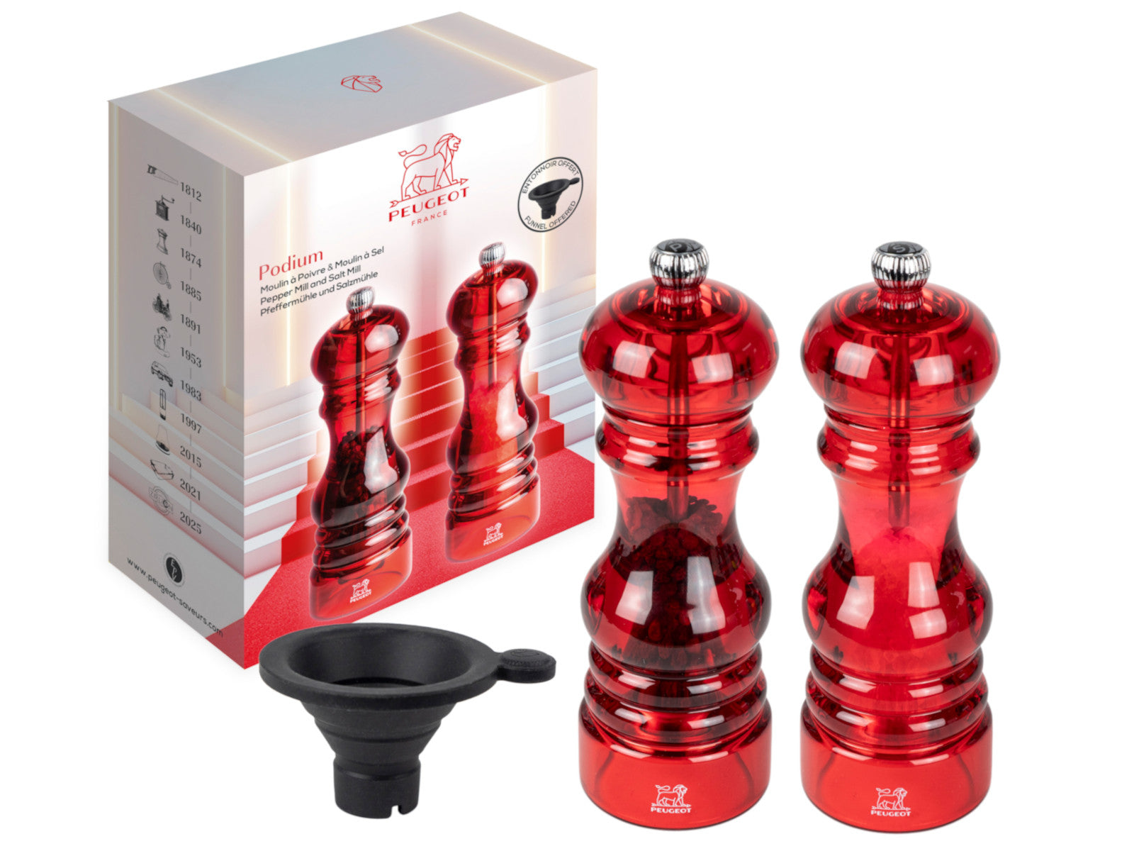 PEUGEOT PODIUM Pfeffermühle & Salzmühlen 18cm 2tlg Freisteller 1