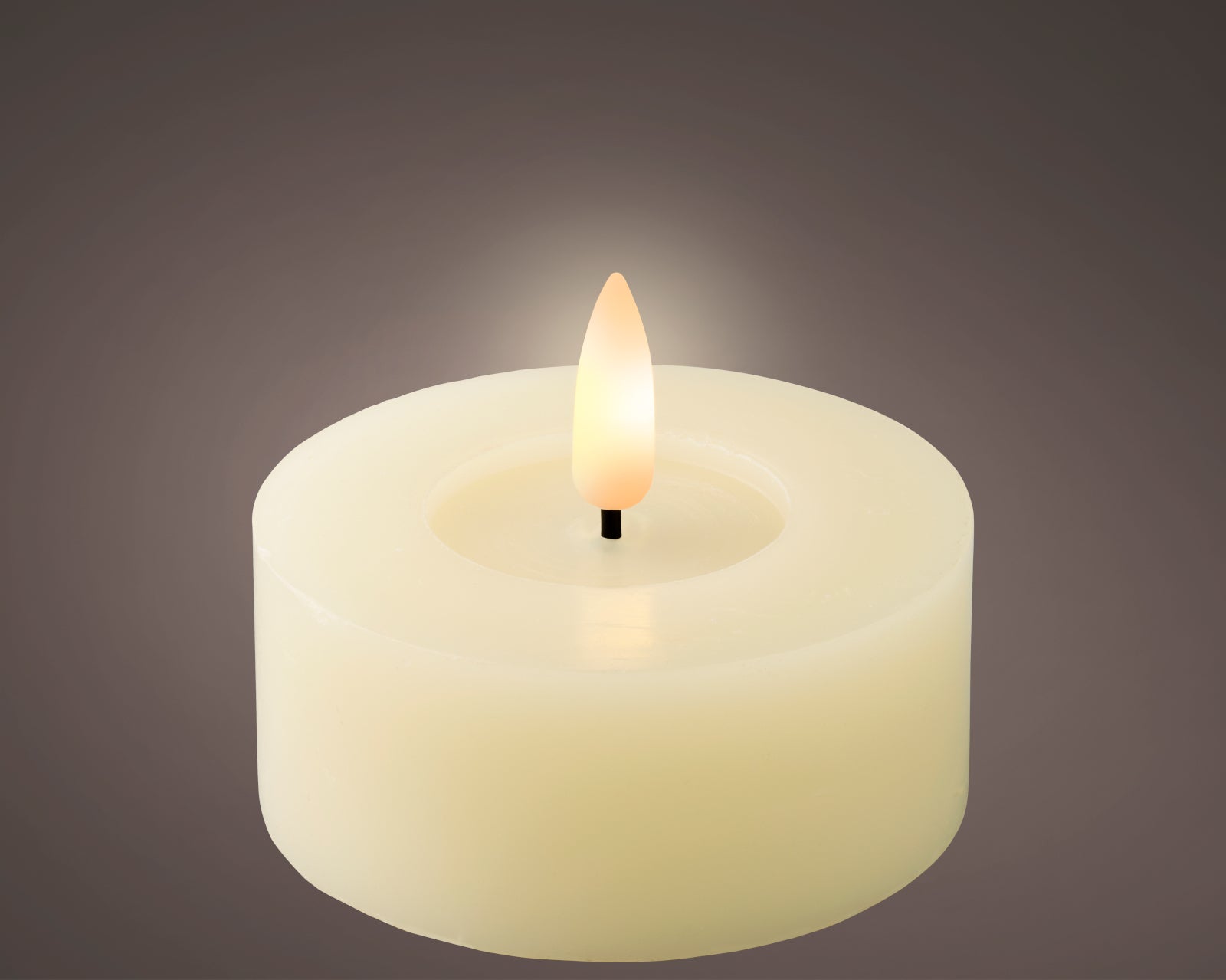 Lumineo LED Teelicht Wachs creme/warmes weiss 3cm Set2