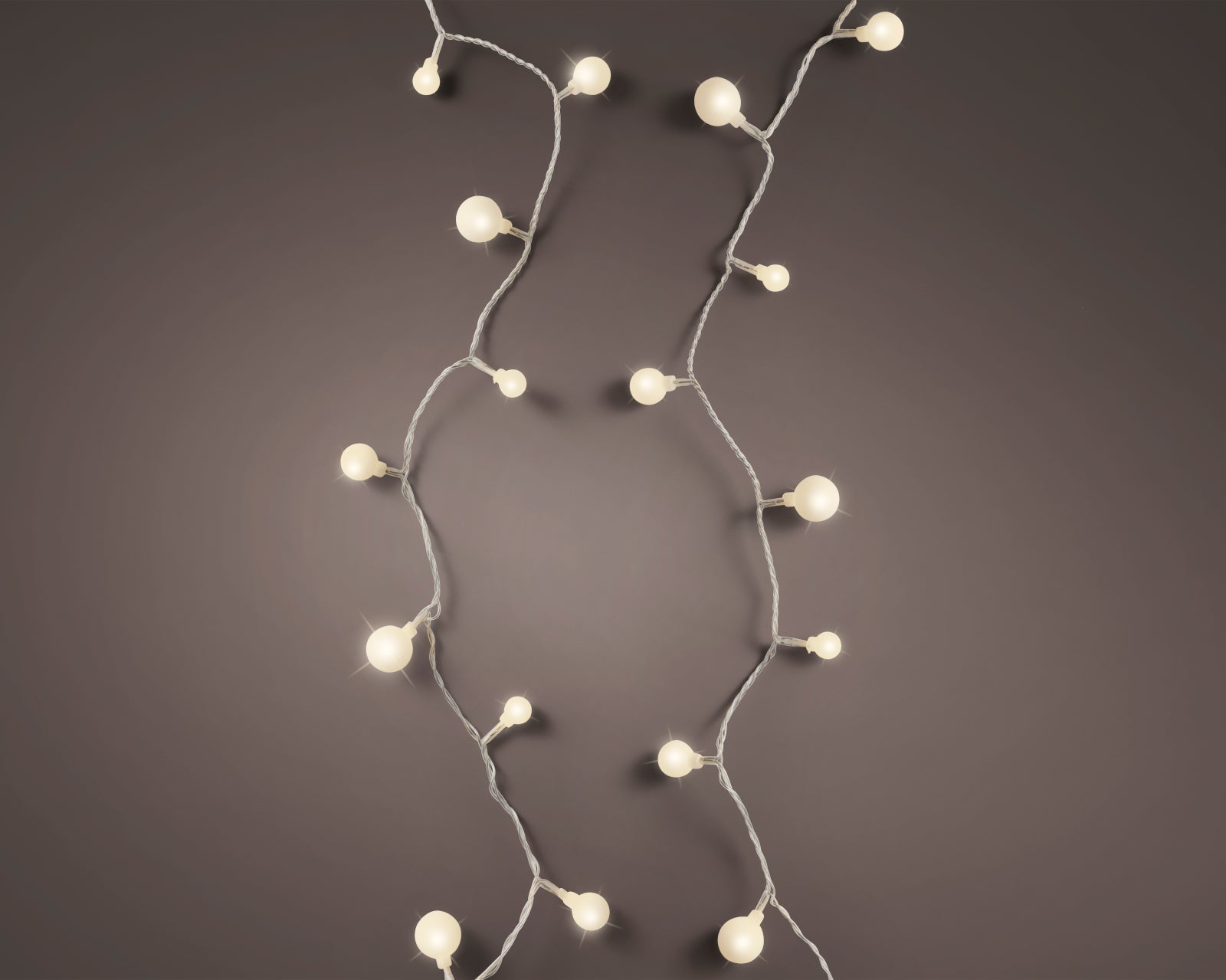 Lumineo LED Lichtervorhang Lights Twinkle schwarz/warmes weiss 1100cm