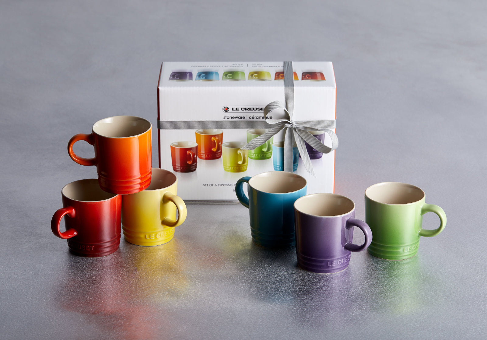 Le Creuset Regenbogen Espressotassen 100ml Set 6tlg Lifestyle 1