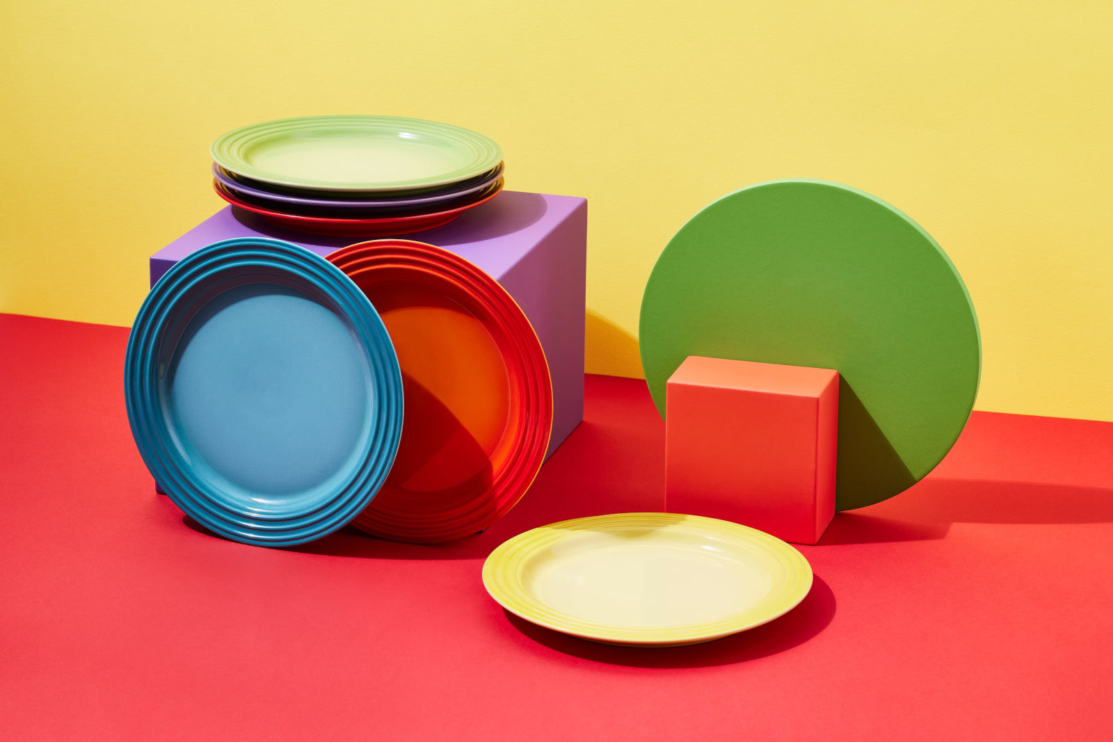 Le Creuset Regenbogen Speiseteller 27cm Set 6tlg Lifestyle 1