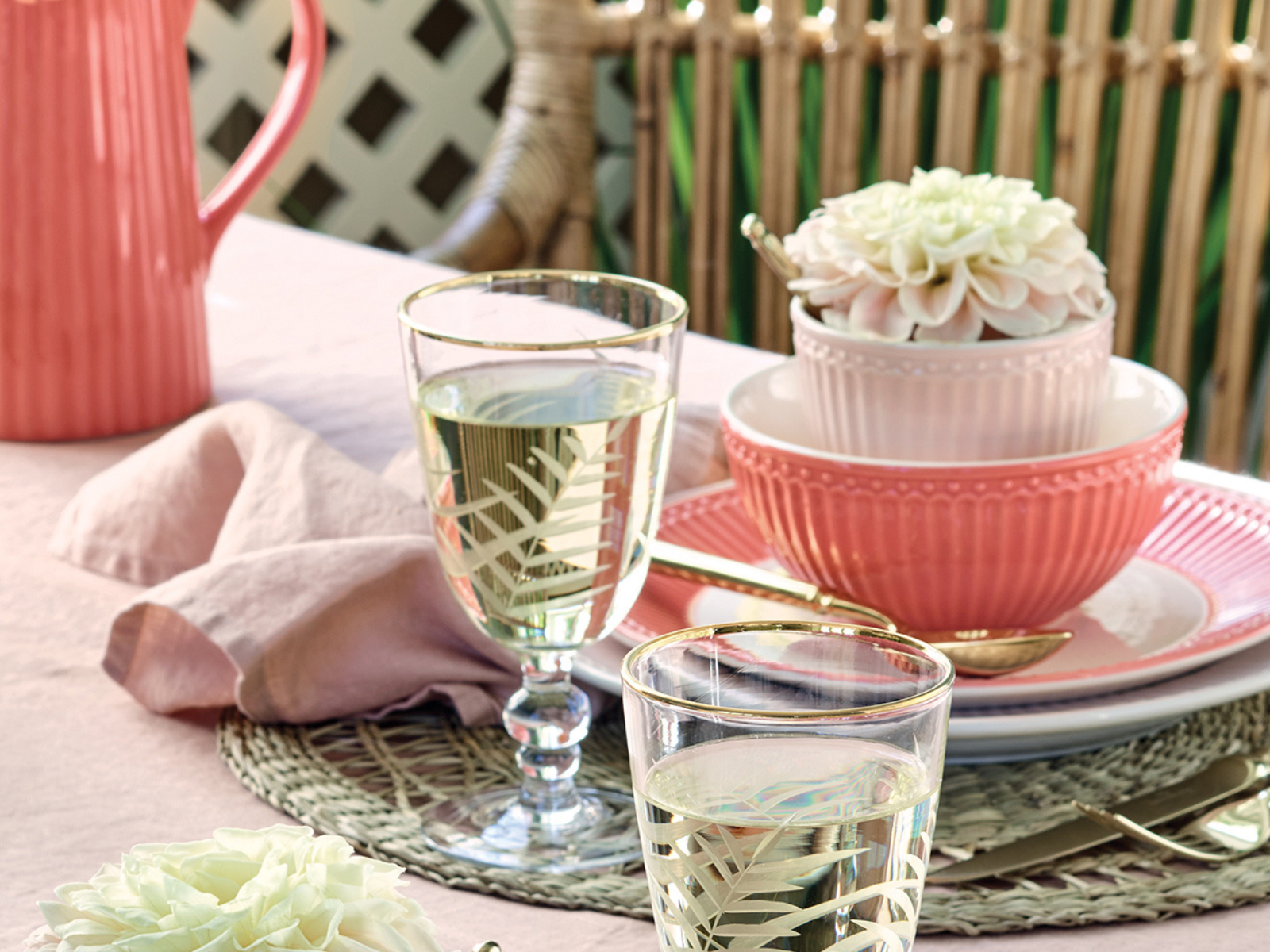 Greengate Alice Frühstücksset coral Set6 Lifestyle