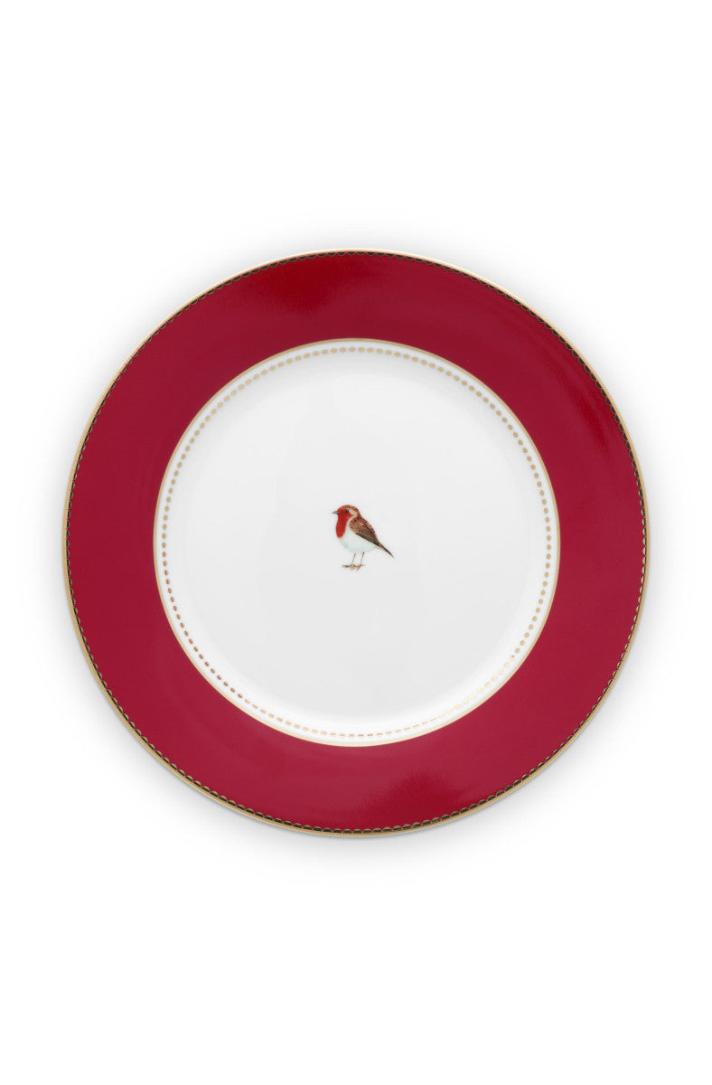 PIP STUDIO Love Birds Frühstücksteller rot 21cm Freisteller