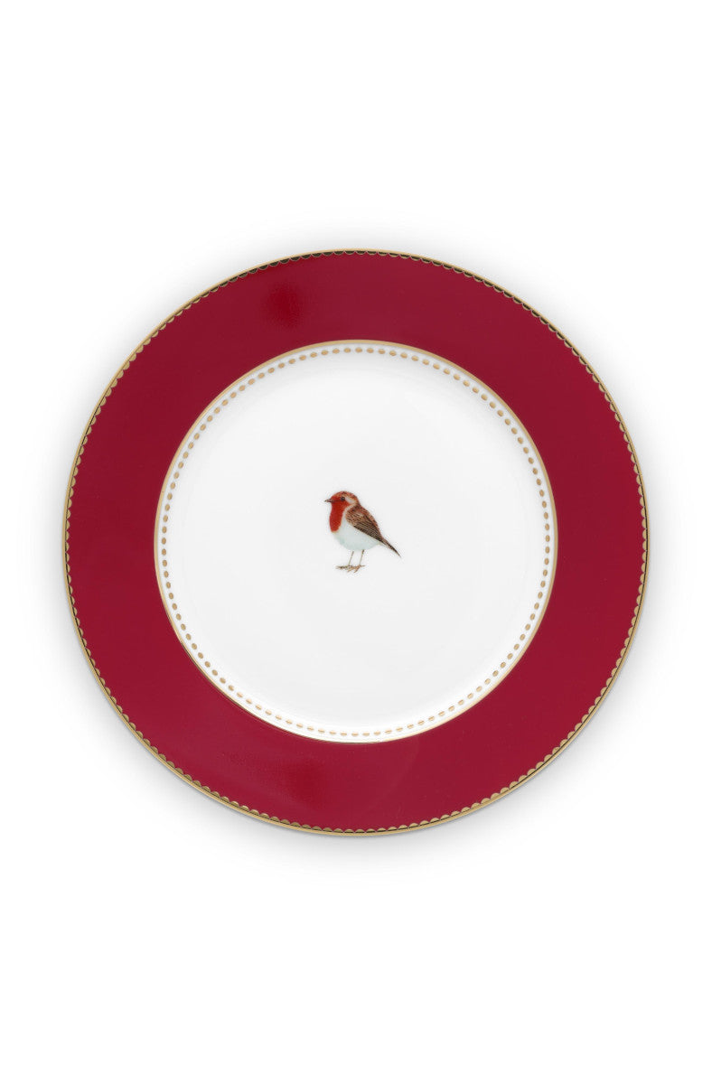 PIP STUDIO Love Birds Brotteller rot 17cm