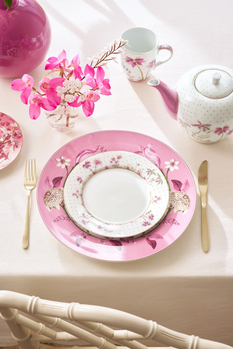 PIP STUDIO Jolie Dots Gold Pink Frühstücksteller 21cm Lifestyle 1