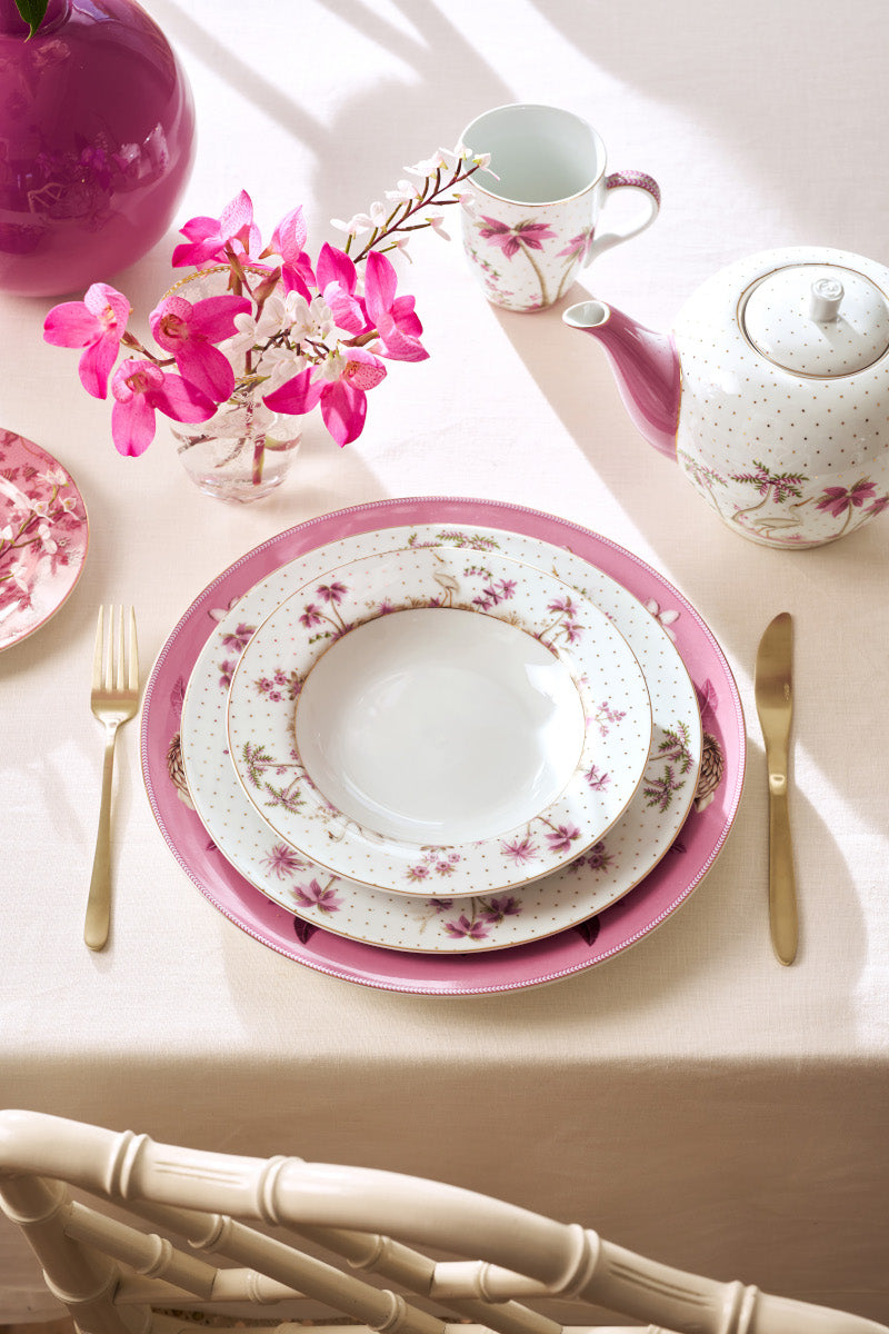 PIP STUDIO Jolie Dots Gold Pink Suppenteller tief 21.5cm Lifestyle 