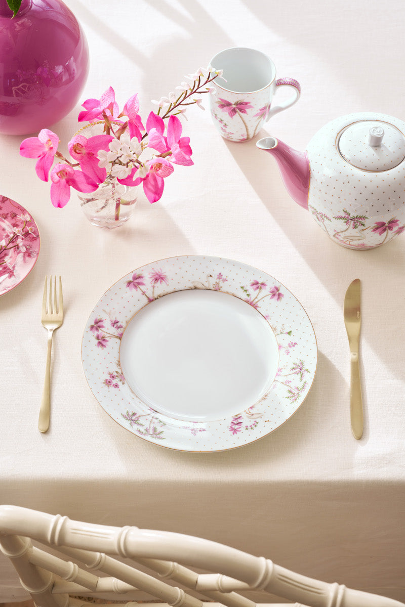 PIP STUDIO Jolie Dots Gold Pink Speiseteller 26.5cm Lifestyle 1