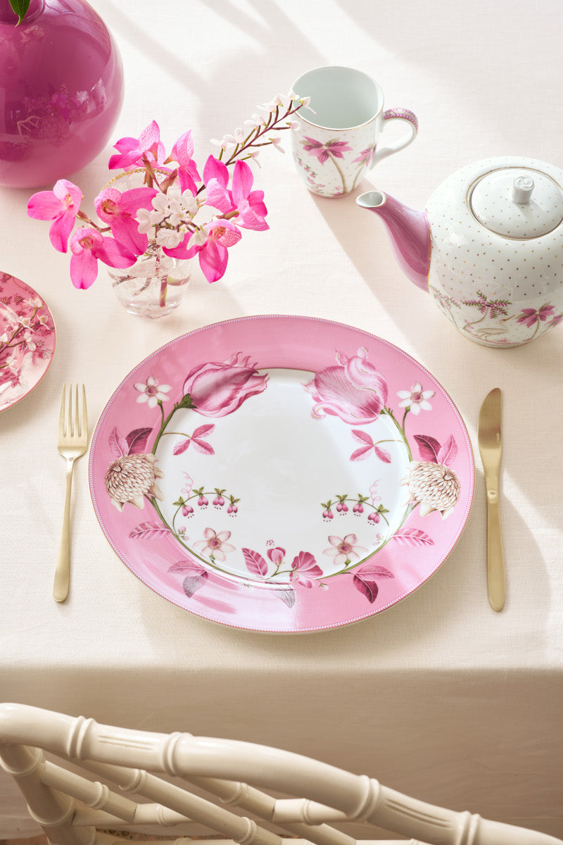PIP STUDIO Jolie Tulip Pink Platzteller 32cm Lifestyle 1