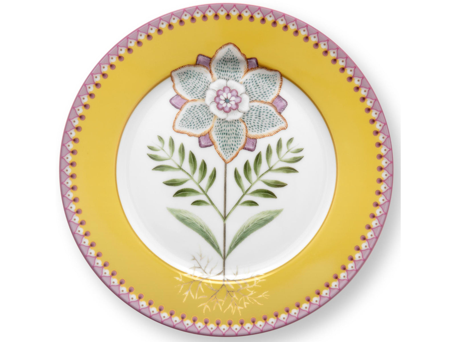 PIP STUDIO Lily&Lotus Yellow Frühstücksteller 21cm Freisteller1
