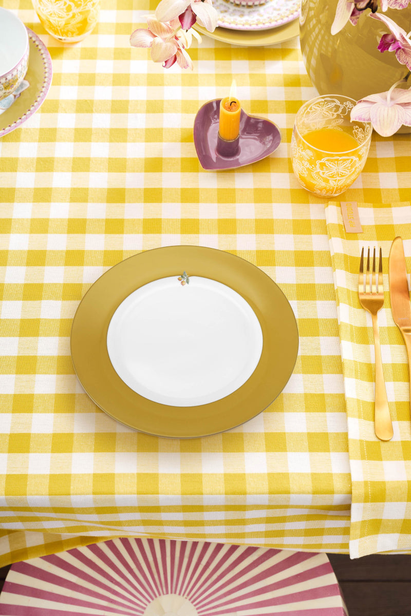 PIP STUDIO Lily&Lotus Uni Yellow Speiseteller 26,5cm Lifestyle