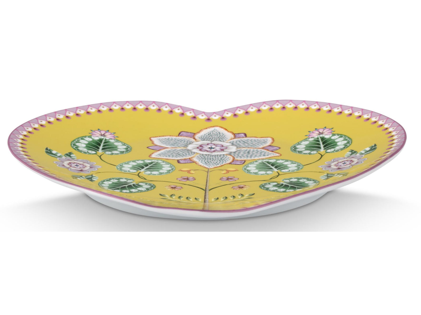 PIP STUDIO Lily&Lotus Yellow Herzformteller 21,5cm Set2 Freisteller4