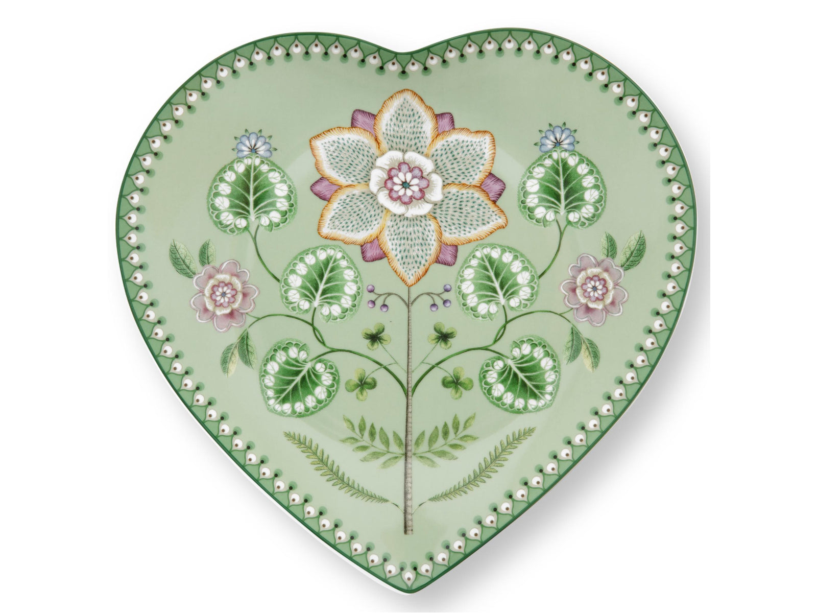 PIP STUDIO Lily&Lotus Light Green Herzformteller 21,5cm Set2 Freisteller3
