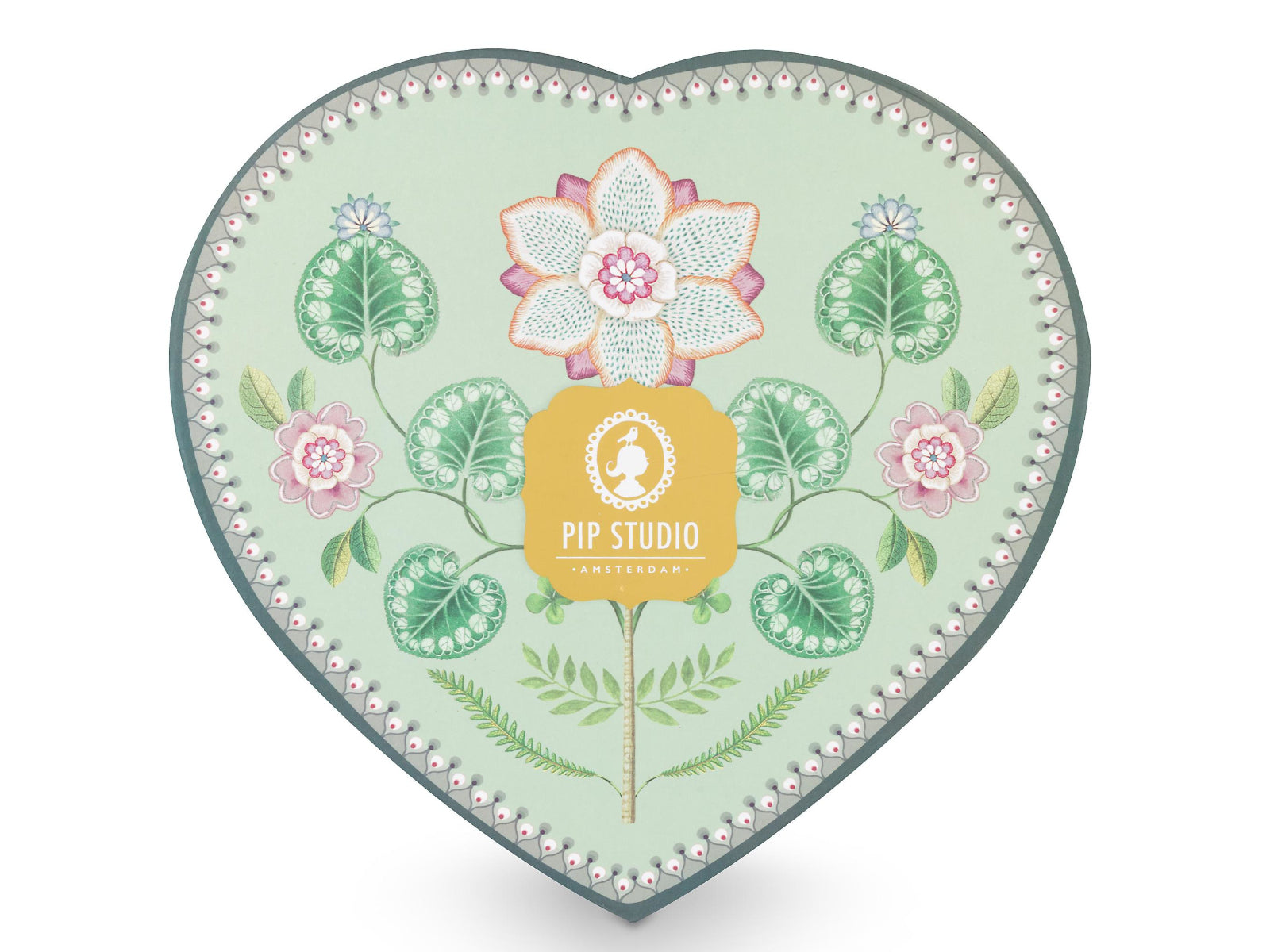 PIP STUDIO Lily&Lotus Light Green Herzformteller 21,5cm Set2 Freisteller7