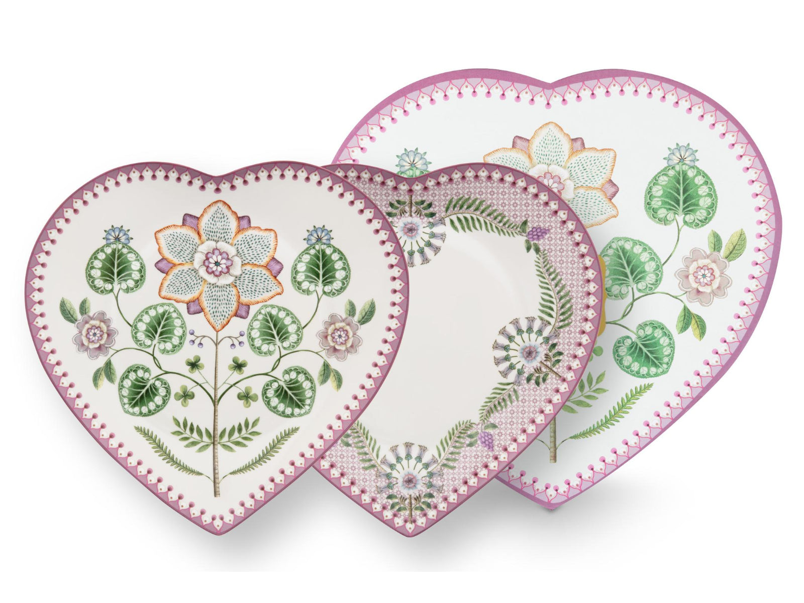 PIP STUDIO Lily&Lotus Lilac Herzformteller 21,5cm Set2 Freisteller1