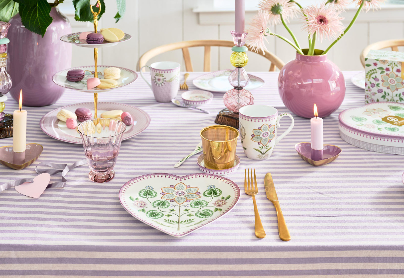 PIP STUDIO Lily&Lotus Lilac Herzformteller 21,5cm Set2 - Produktbild 9