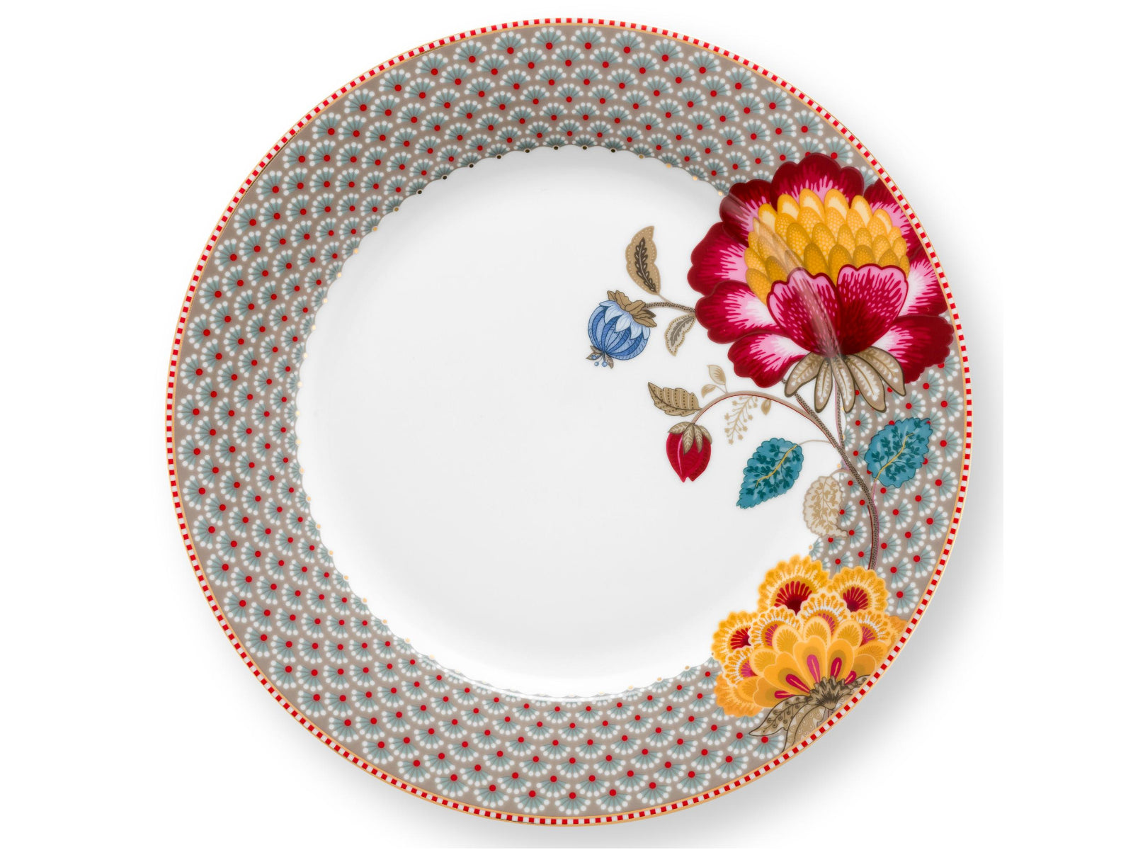 PIP STUDIO Blooming Tales Khaki Speiseteller 26,5cm Freisteller1