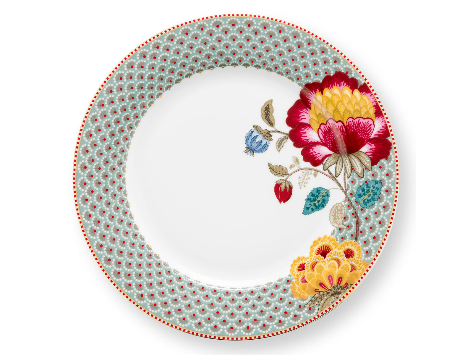 PIP STUDIO Blooming Tales Fantasy Blue Speiseteller 26,5cm Freisteller1