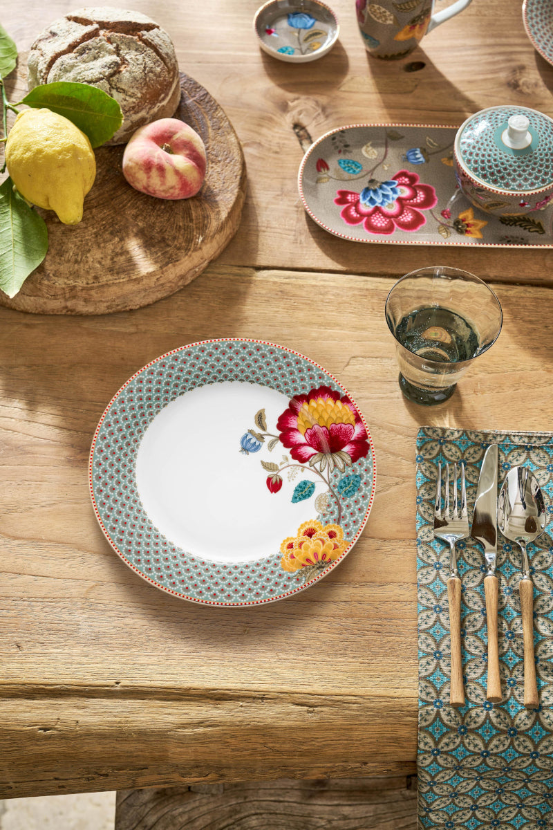 PIP STUDIO Blooming Tales Fantasy Blue Speiseteller 26,5cm Lifestyle1