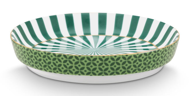 PIP STUDIO Royal Tiles Becher & Teebeutelablage Set grün 230 ml Freisteller