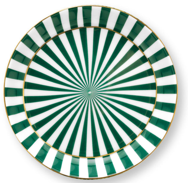 PIP STUDIO Royal Tiles Becher & Teebeutelablage Set grün 230 ml Freisteller