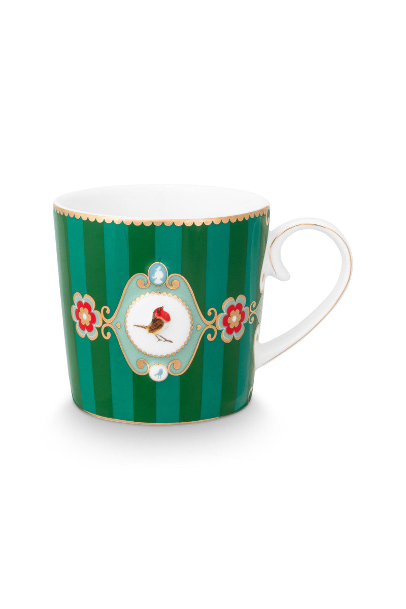 PIP STUDIO Love Birds Medallion Tasse Stripes grün 150ml