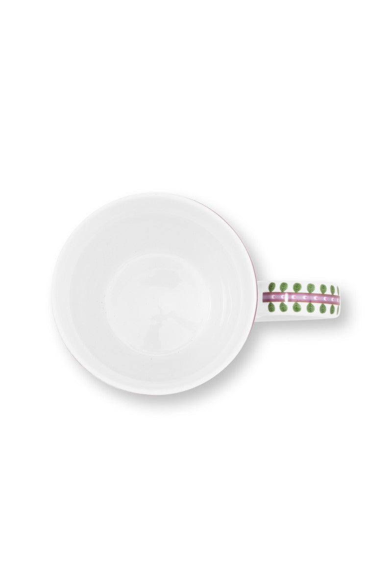 PIP STUDIO Lily&Lotus Henkelbecher weiss/bunt 450ml