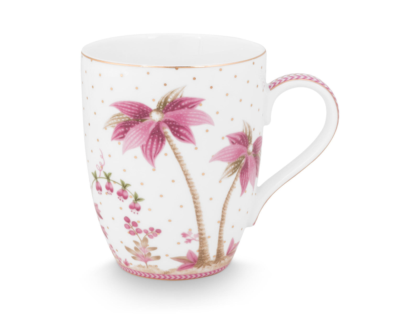 PIP STUDIO Jolie Dots Gold Pink Becher Large 350ml Freisteller 1