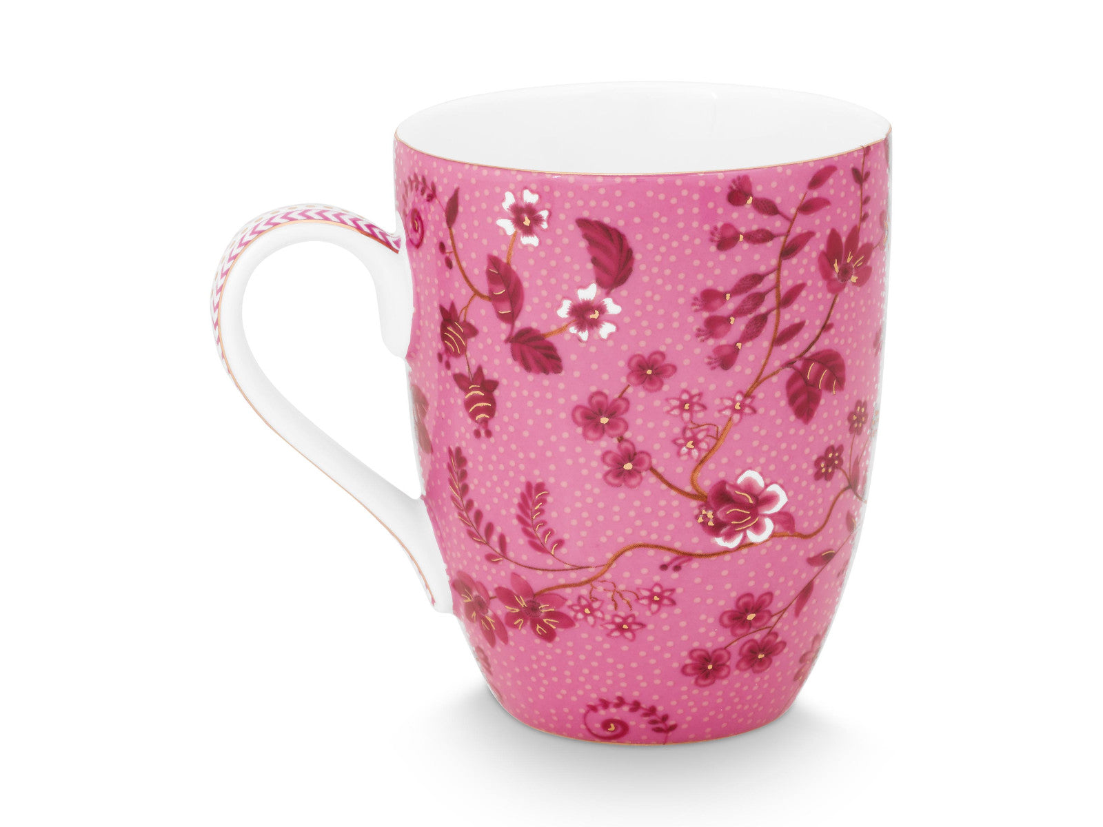 PIP STUDIO Jolie Flowers Pink Becher Large 350ml Freisteller 2