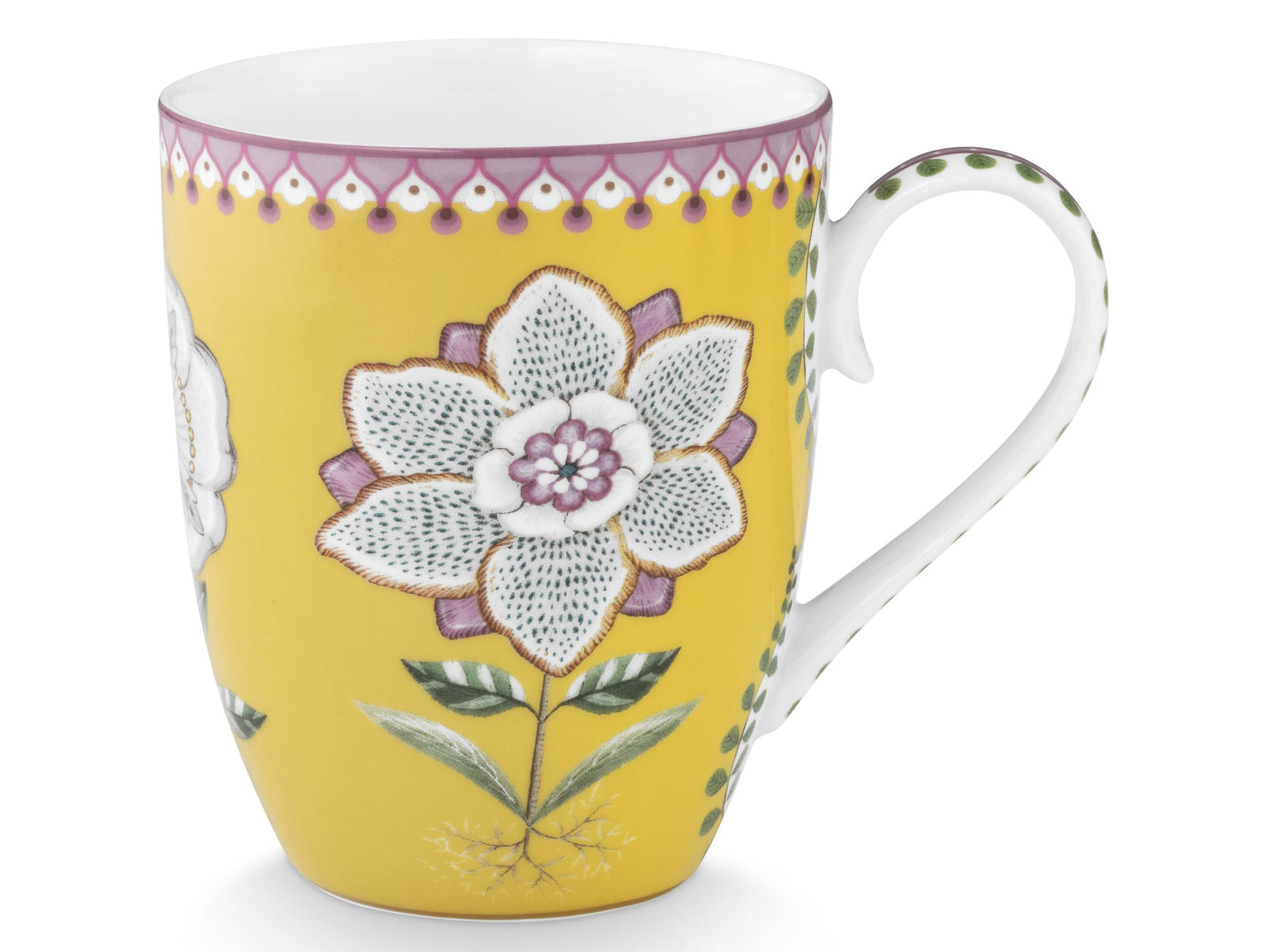 PIP STUDIO Lily&Lotus Yellow Large Henkelbecher 0,365l Freisteller1