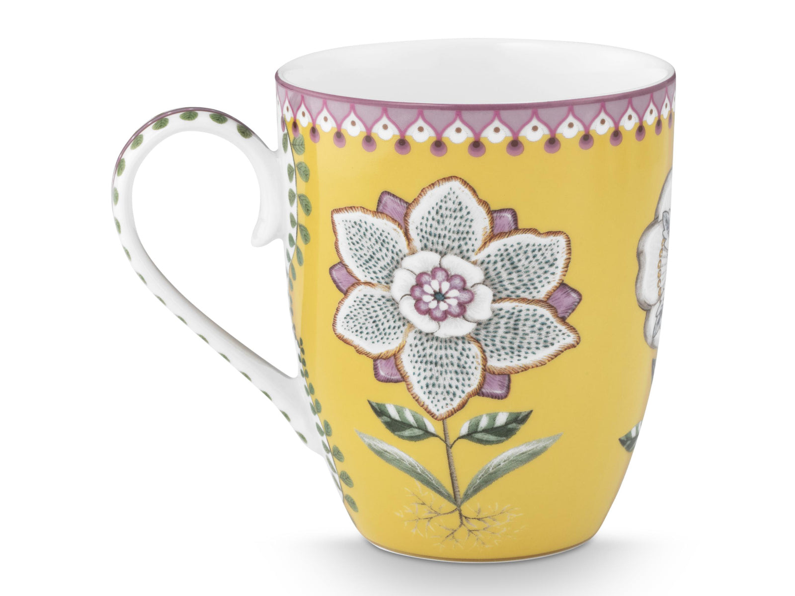 PIP STUDIO Lily&Lotus Yellow Large Henkelbecher 0,365l Freisteller2