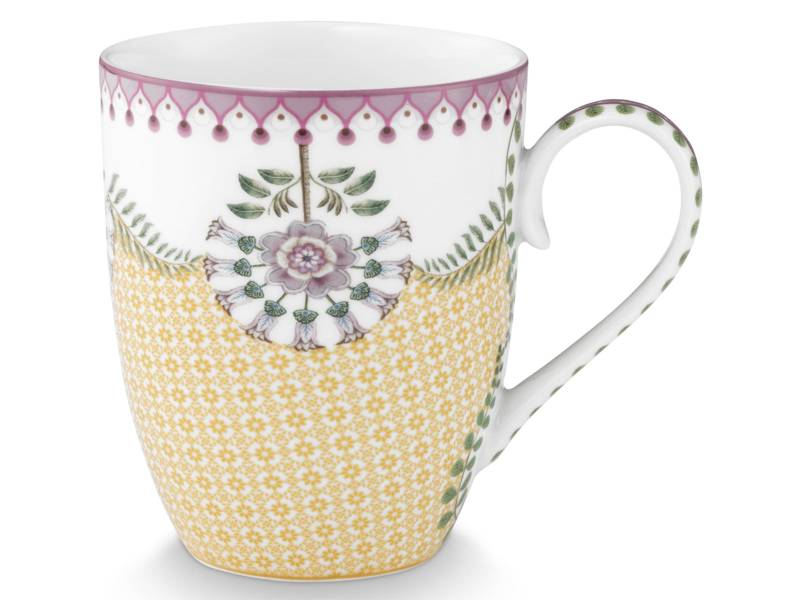 PIP STUDIO Lily&Lotus Yellow Henkelbecher Large 0,365l Set2 Freisteller3