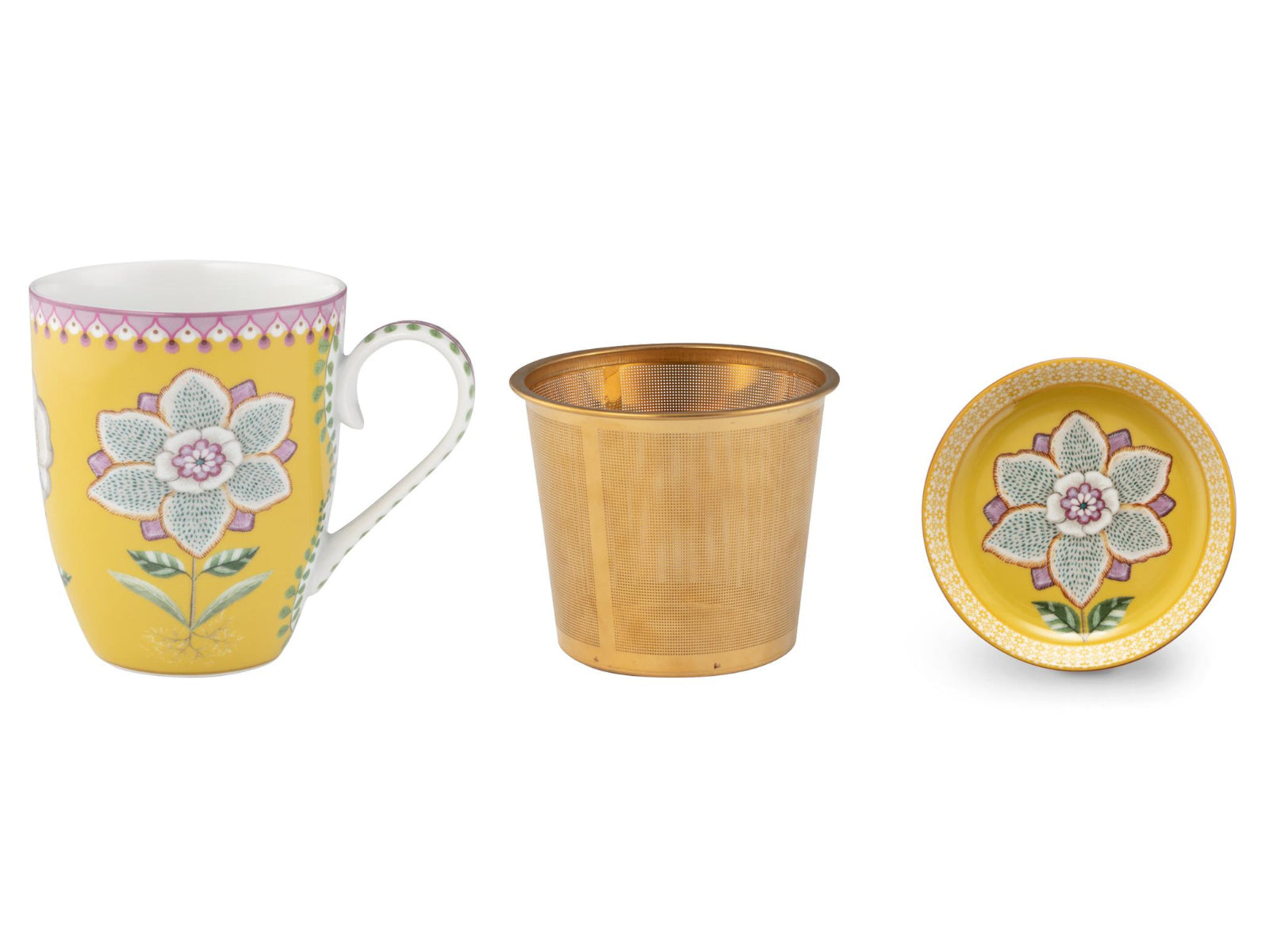 PIP STUDIO Lily&Lotus Yellow Teeset für eine Person 0,365l Freisteller2