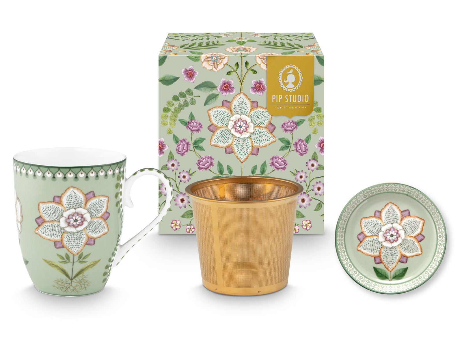 PIP STUDIO Lily&Lotus Light Green Teeset für eine Person 0,365l Freisteller1