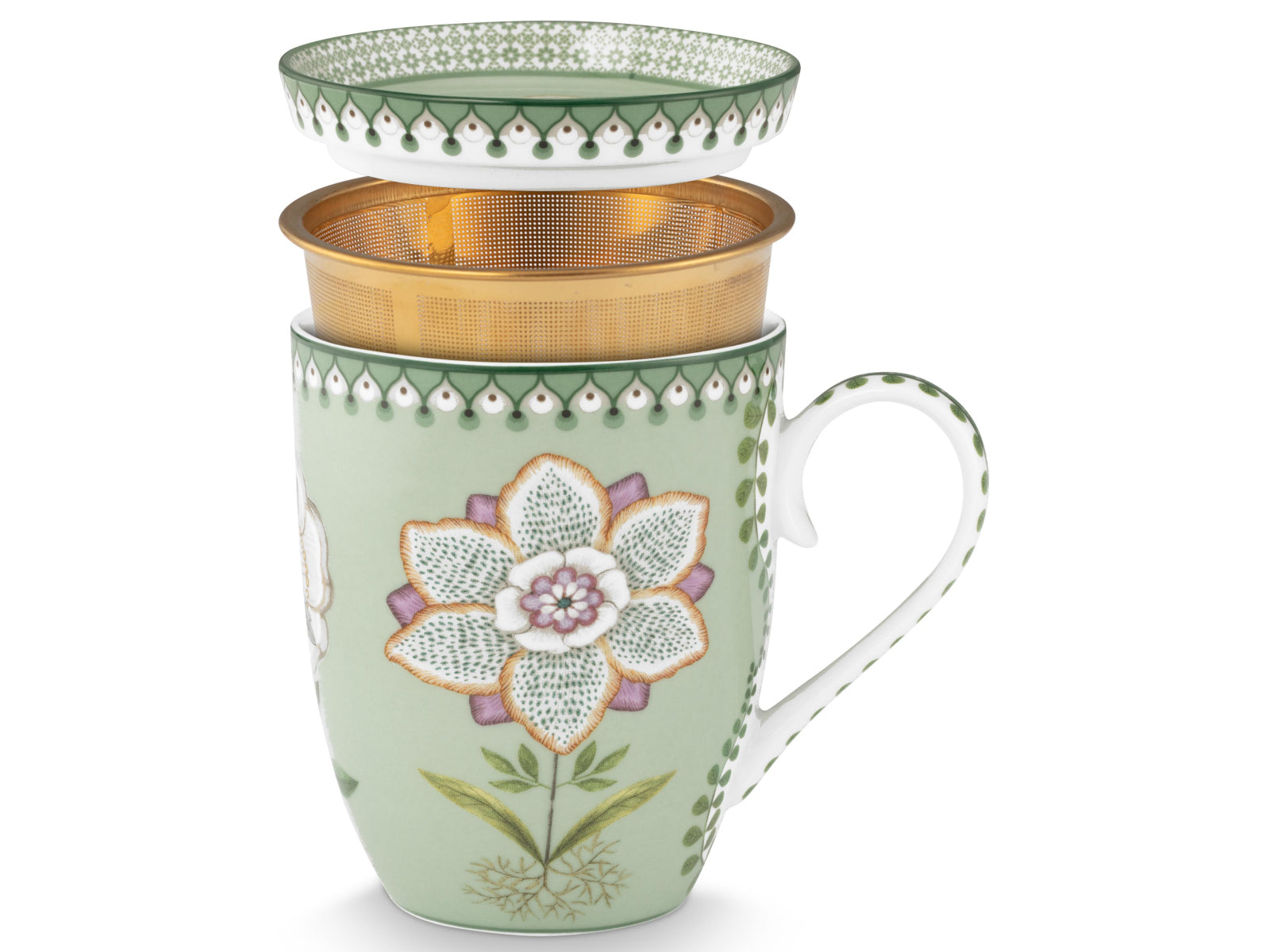 PIP STUDIO Lily&Lotus Light Green Teeset für eine Person 0,365l Freisteller3