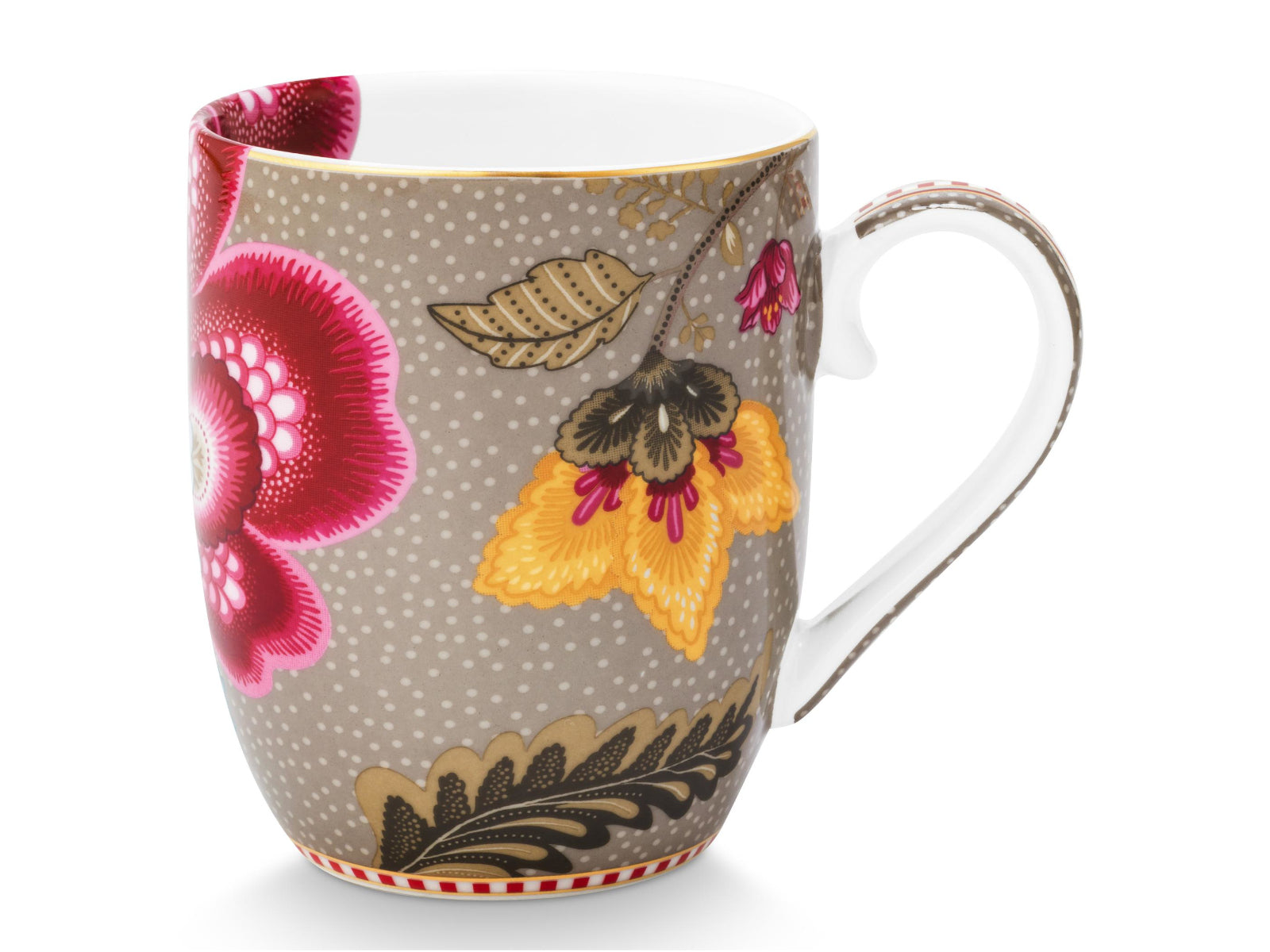 PIP STUDIO Blooming Tales Fantasy Khaki Henkelbecher Small 0,2l Freisteller1