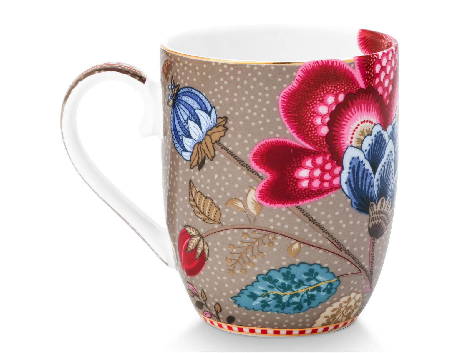 PIP STUDIO Blooming Tales Fantasy Khaki Henkelbecher Small 0,2l Freisteller2