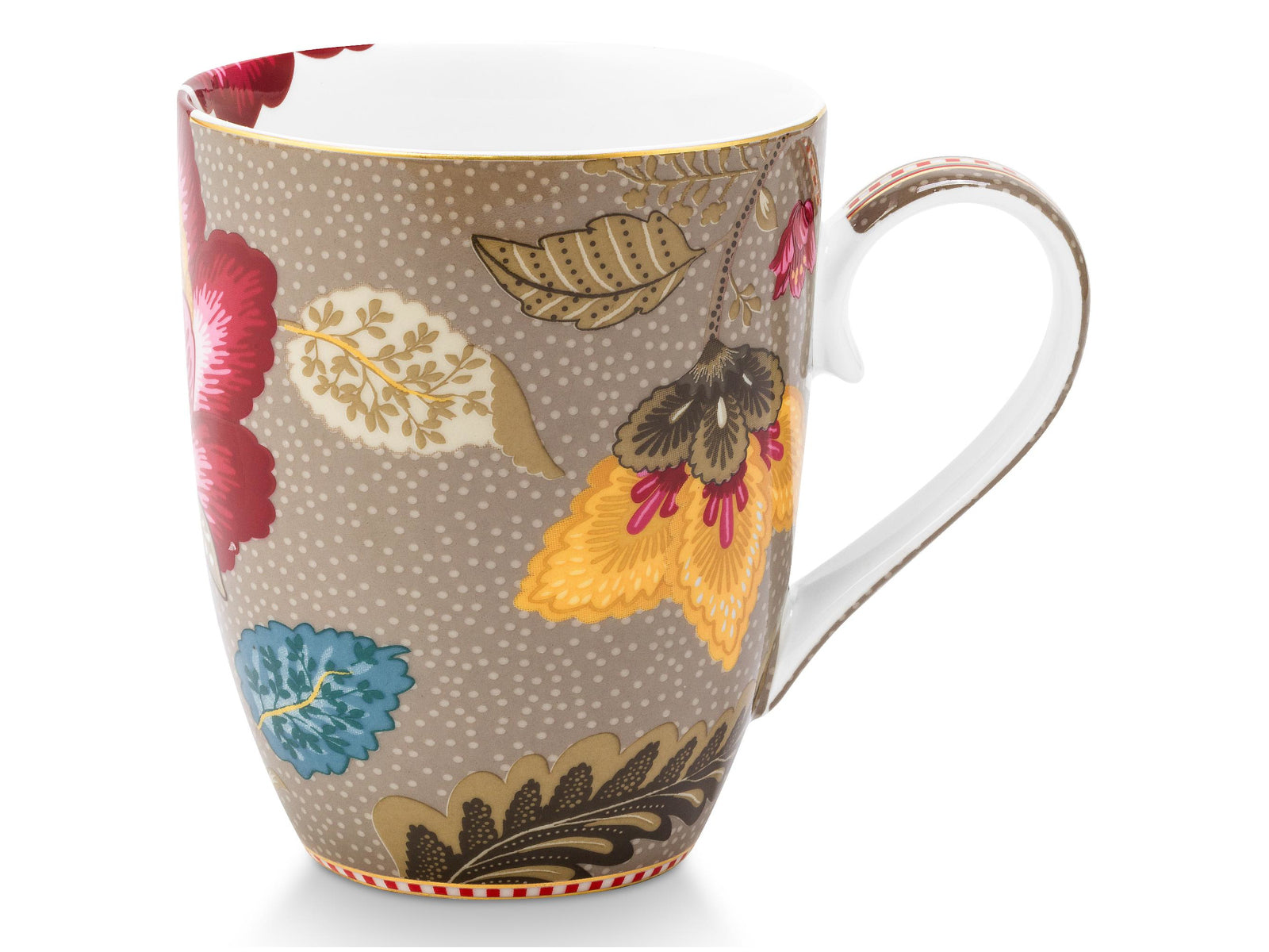 PIP STUDIO Blooming Tales Fantasy Khaki Henkelbecher Large 0,365l Freisteller1