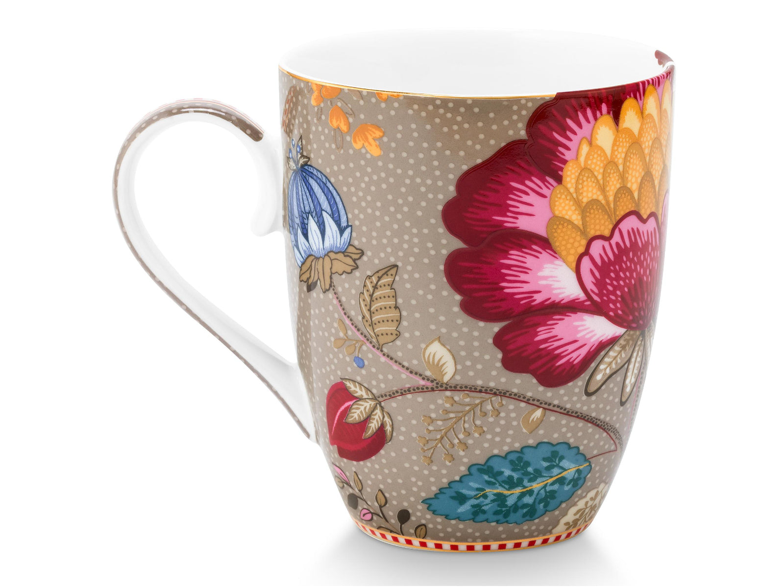 PIP STUDIO Blooming Tales Fantasy Khaki Henkelbecher Large 0,365l Freisteller2