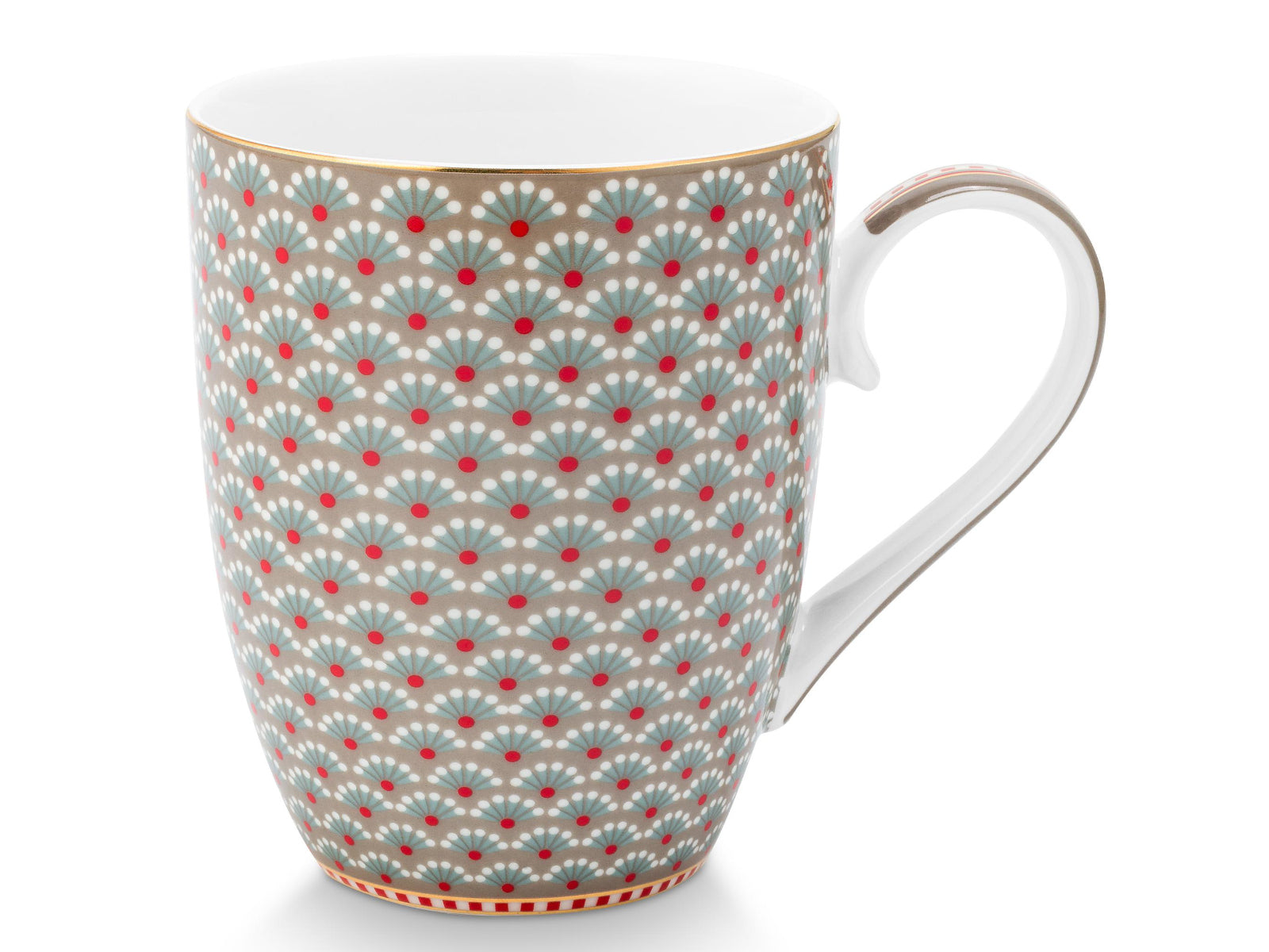 PIP STUDIO Blooming Tales Khaki Henkelbecher Large 0,365l Freisteller1