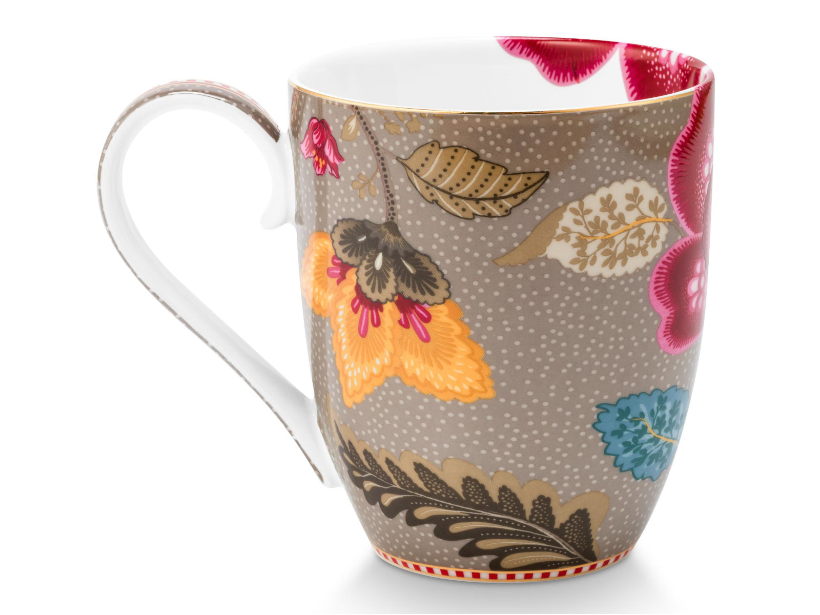 PIP STUDIO Blooming Tales Fantasy Khaki Henkelbecher XL 0,45l Freisteller2