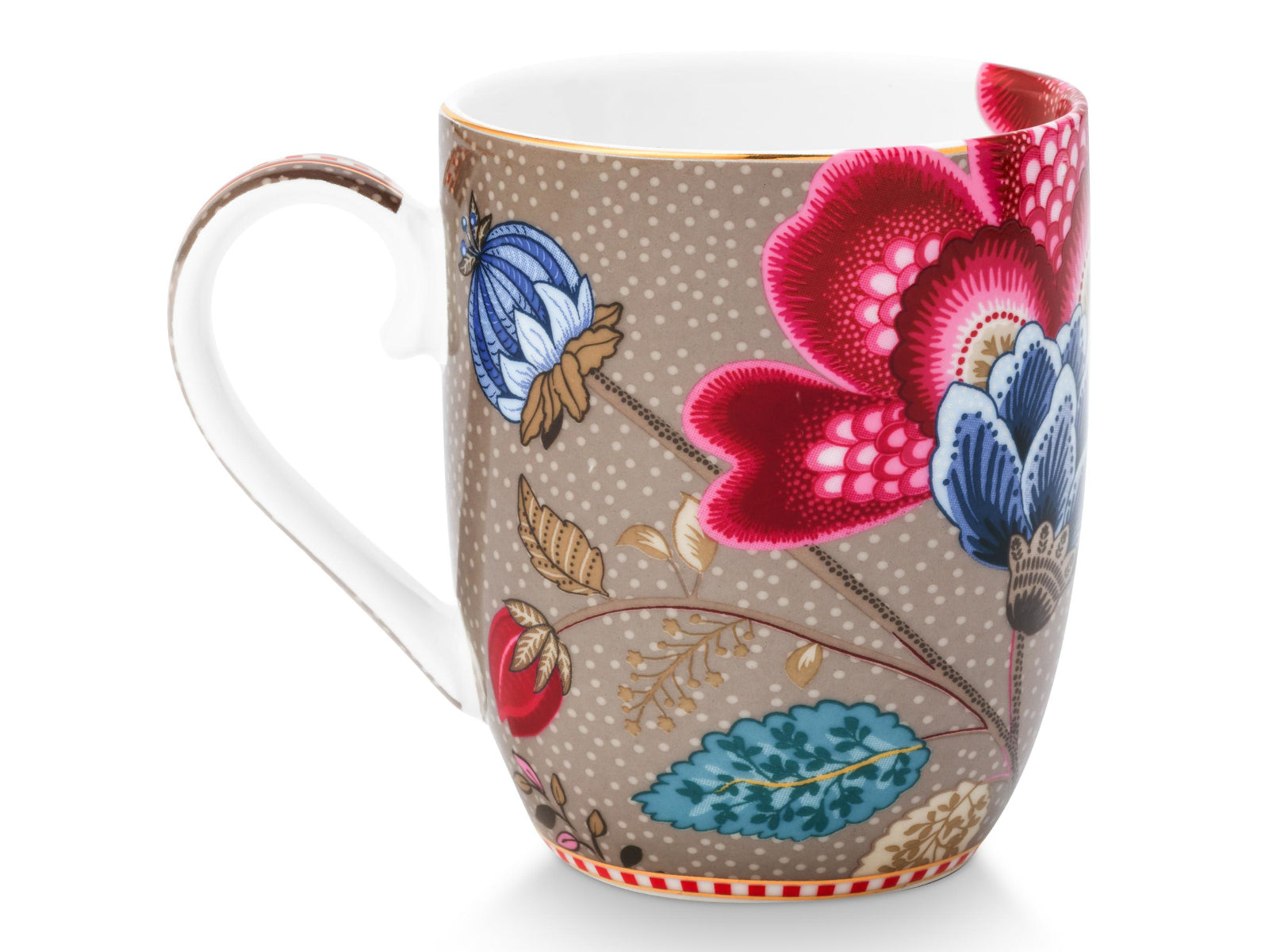 PIP STUDIO Blooming Tales Fantasy Khaki Small Henkelbecher 0,2l Set2 Freisteller4