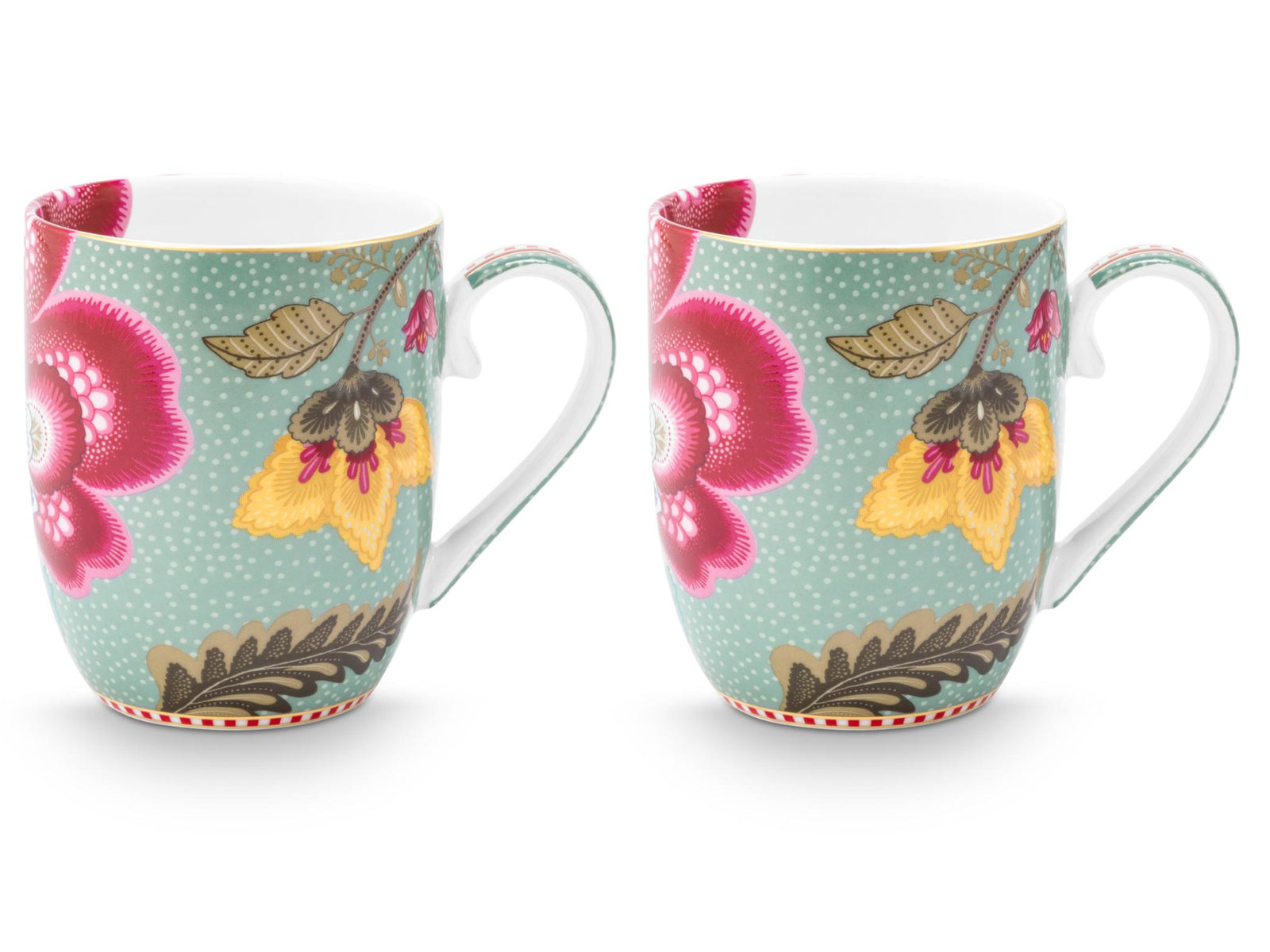 PIP STUDIO Blooming Tales Fantasy Blue Henkelbecher Small 0,33l Set2 Freisteller2