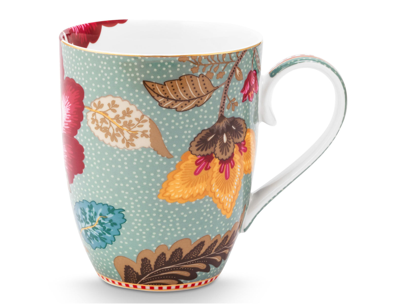 PIP STUDIO Blooming Tales Fantasy Blue Henkelbecher Large 0,54l Set2 Freisteller3