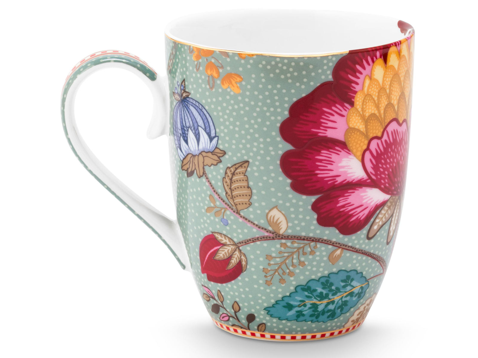 PIP STUDIO Blooming Tales Fantasy Blue Henkelbecher Large 0,54l Set2 Freisteller4