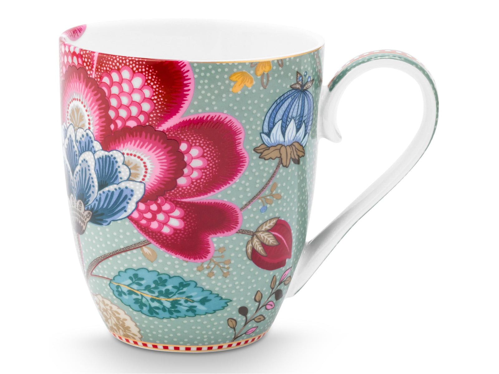 PIP STUDIO Blooming Tales Fantasy Blue Henkelbecher XL 0,65l Set2 Freisteller3