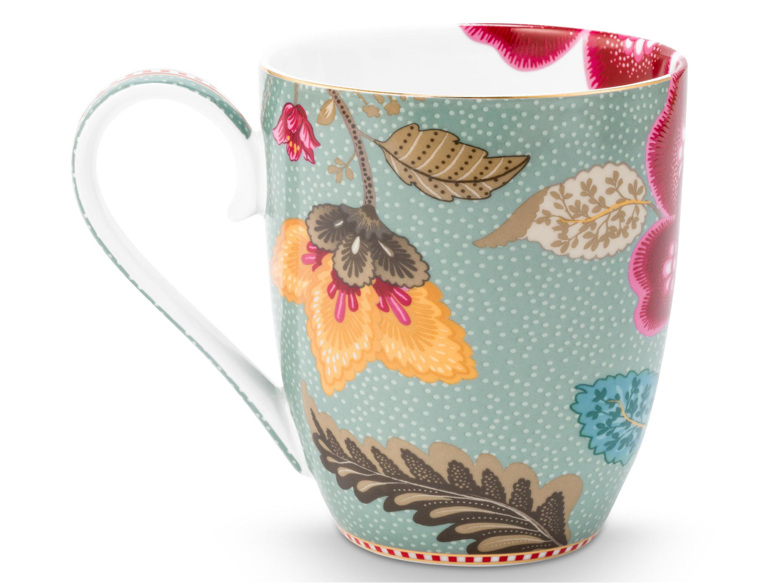 PIP STUDIO Blooming Tales Fantasy Blue Henkelbecher XL 0,65l Set2 Freisteller4