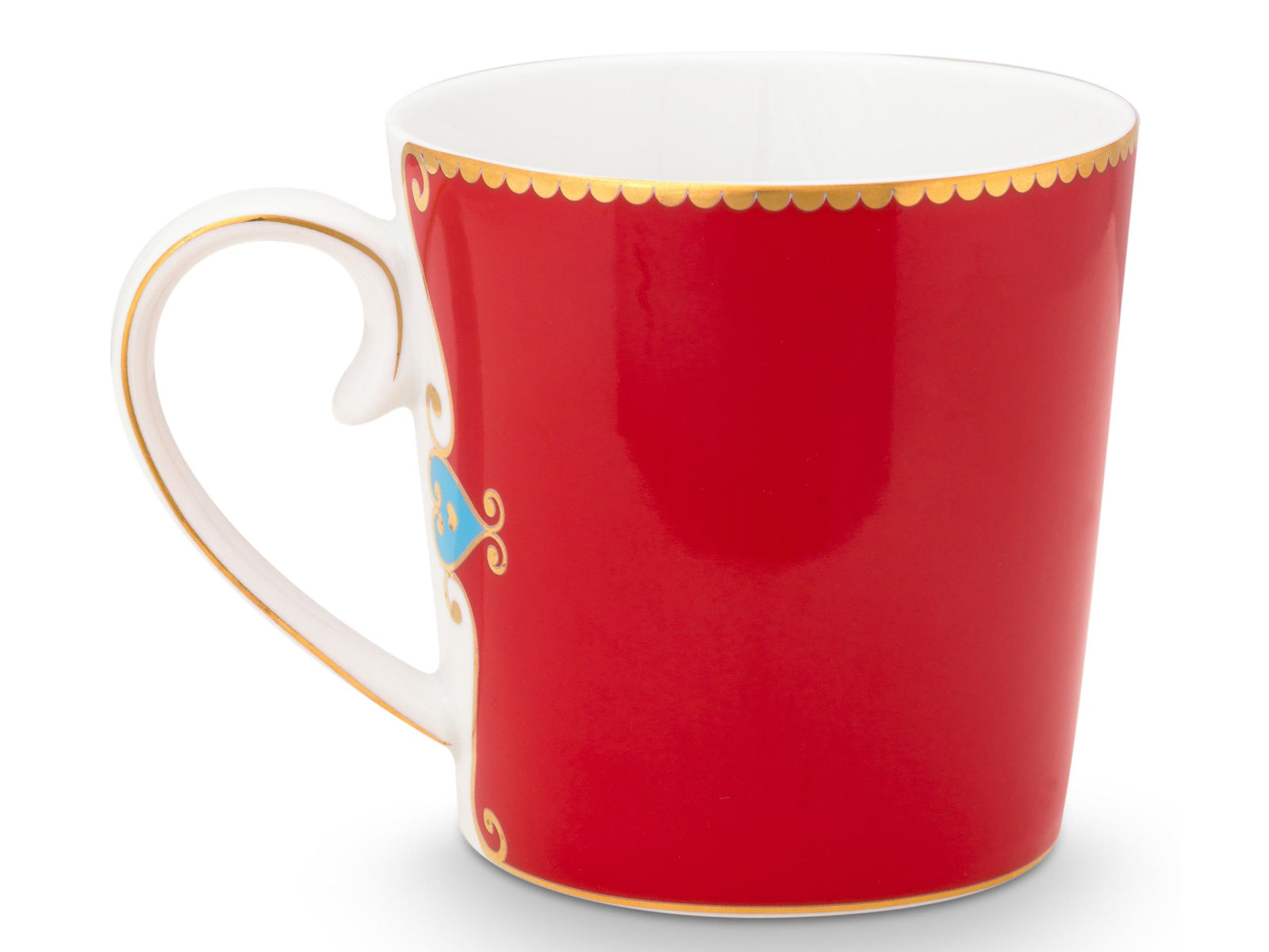 PIP STUDIO Love Birds Medallion Red Henkelbecher Large 0,25l Set2 Freisteller4