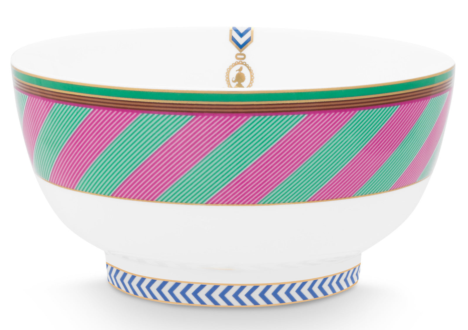 PIP STUDIO Chique Stripes Bowl pink-green 18cm Freisteller
